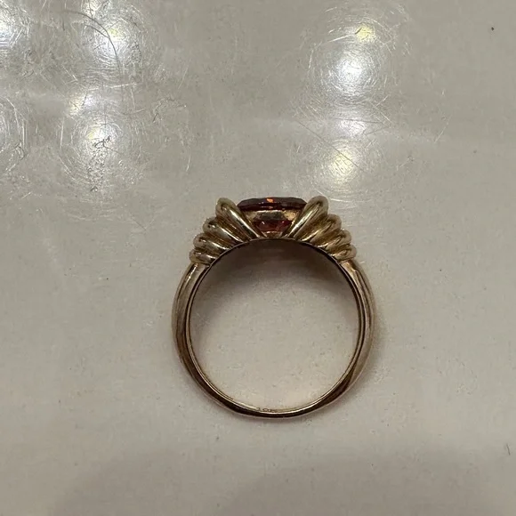 Heirloom Garnet solid 10k yellow gold Ring